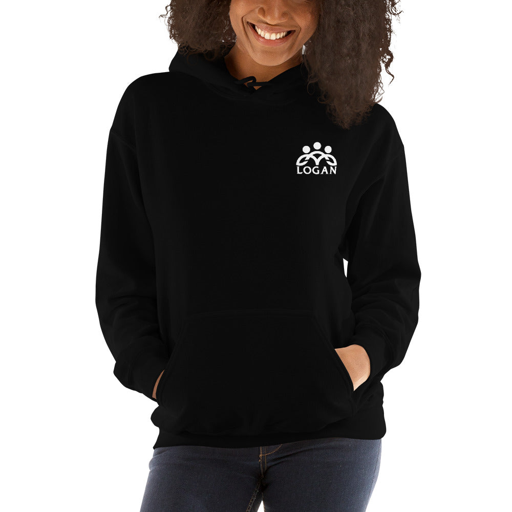 Unisex Hoodie - White Logo (multiple color options)