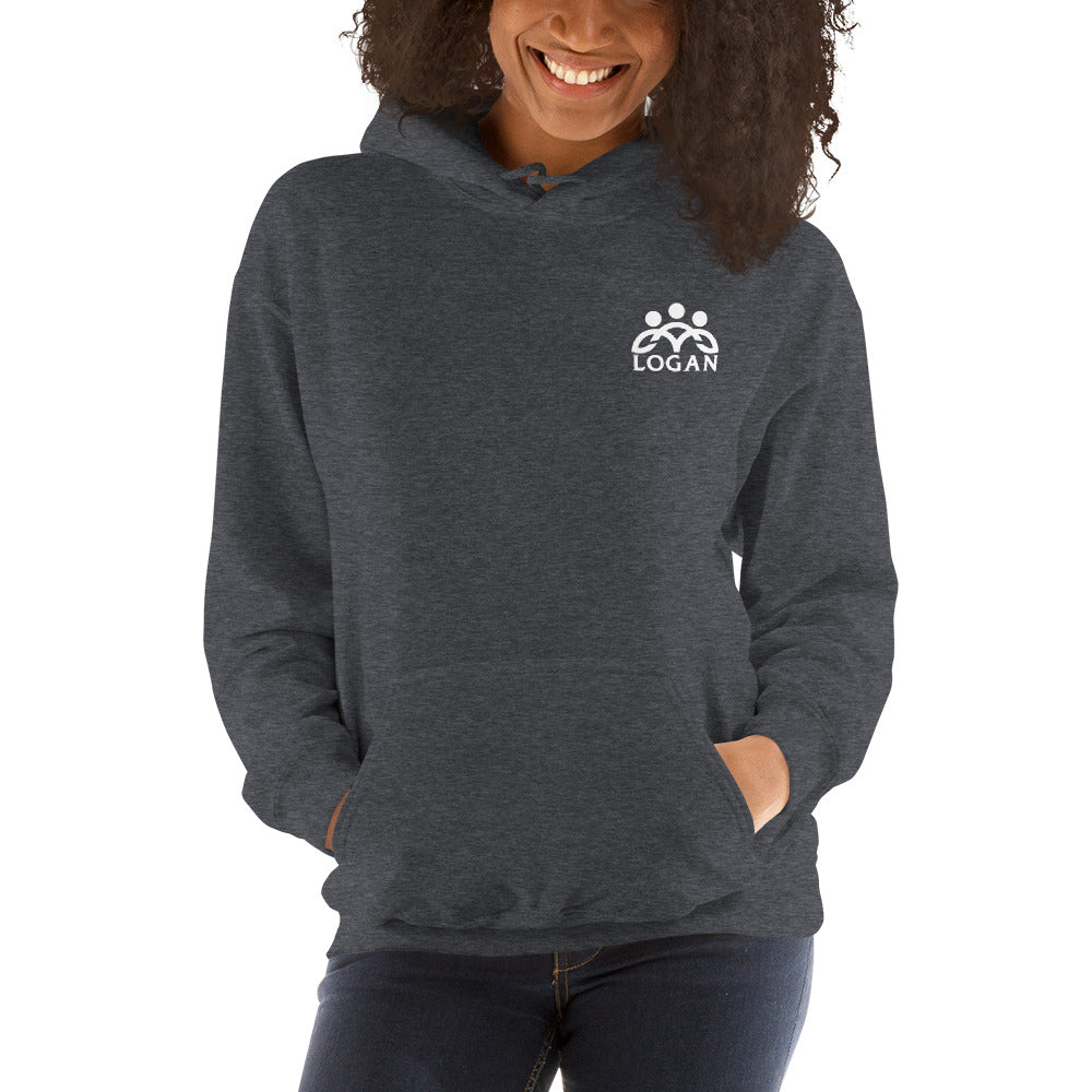 Unisex Hoodie - White Logo (multiple color options)