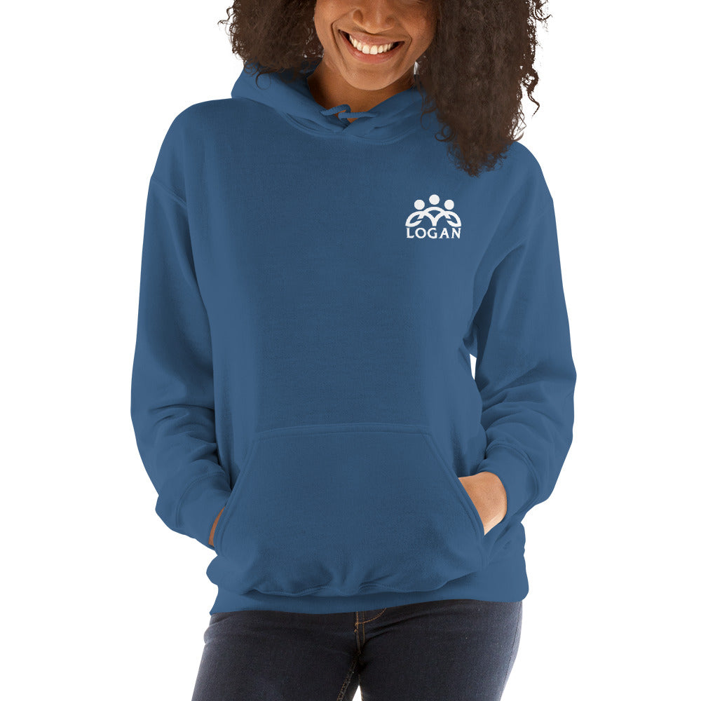 Unisex Hoodie - White Logo (multiple color options)