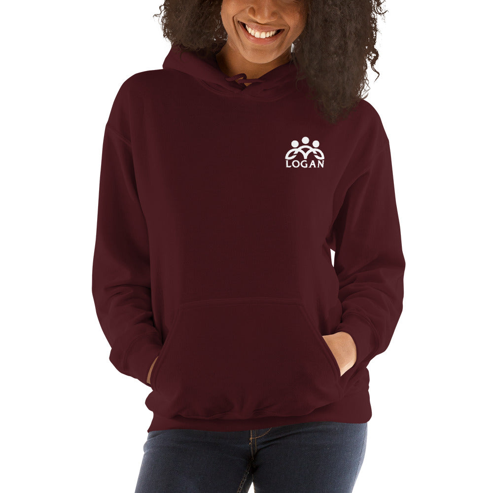 Unisex Hoodie - White Logo (multiple color options)