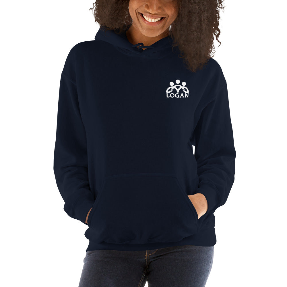 Unisex Hoodie - White Logo (multiple color options)